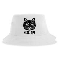 Hiss Off Funny Cat Lover Gift Sustainable Bucket Hat