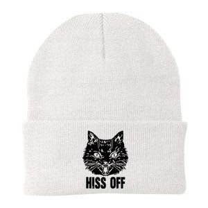 Hiss Off Funny Cat Lover Gift Knit Cap Winter Beanie