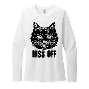 Hiss Off Funny Cat Lover Gift Womens CVC Long Sleeve Shirt