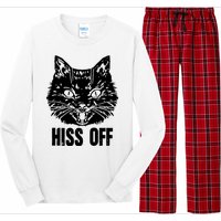 Hiss Off Funny Cat Lover Gift Long Sleeve Pajama Set