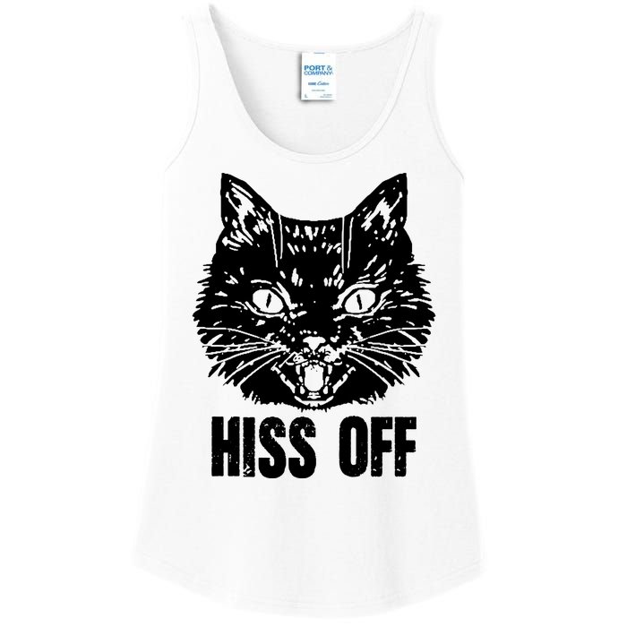 Hiss Off Funny Cat Lover Gift Ladies Essential Tank