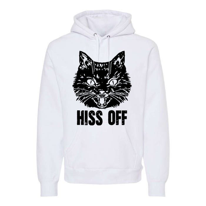 Hiss Off Funny Cat Lover Gift Premium Hoodie