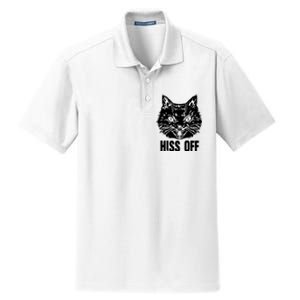 Hiss Off Funny Cat Lover Gift Dry Zone Grid Polo