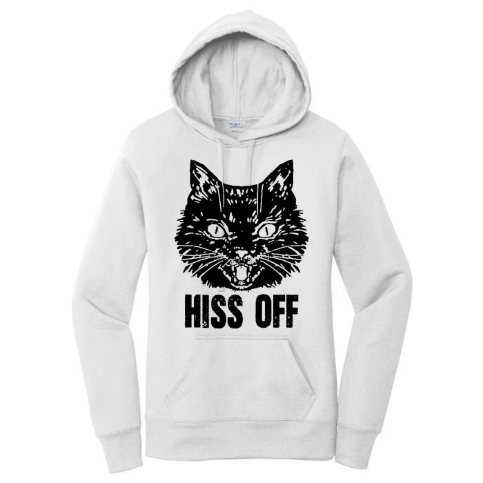 Hiss Off Funny Cat Lover Gift Women's Pullover Hoodie