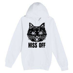 Hiss Off Funny Cat Lover Gift Premium Pullover Hoodie