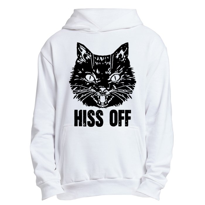 Hiss Off Funny Cat Lover Gift Urban Pullover Hoodie