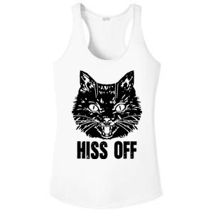 Hiss Off Funny Cat Lover Gift Ladies PosiCharge Competitor Racerback Tank