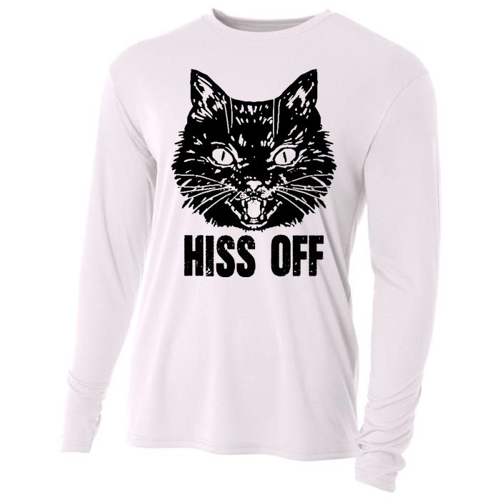 Hiss Off Funny Cat Lover Gift Cooling Performance Long Sleeve Crew