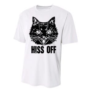 Hiss Off Funny Cat Lover Gift Performance Sprint T-Shirt