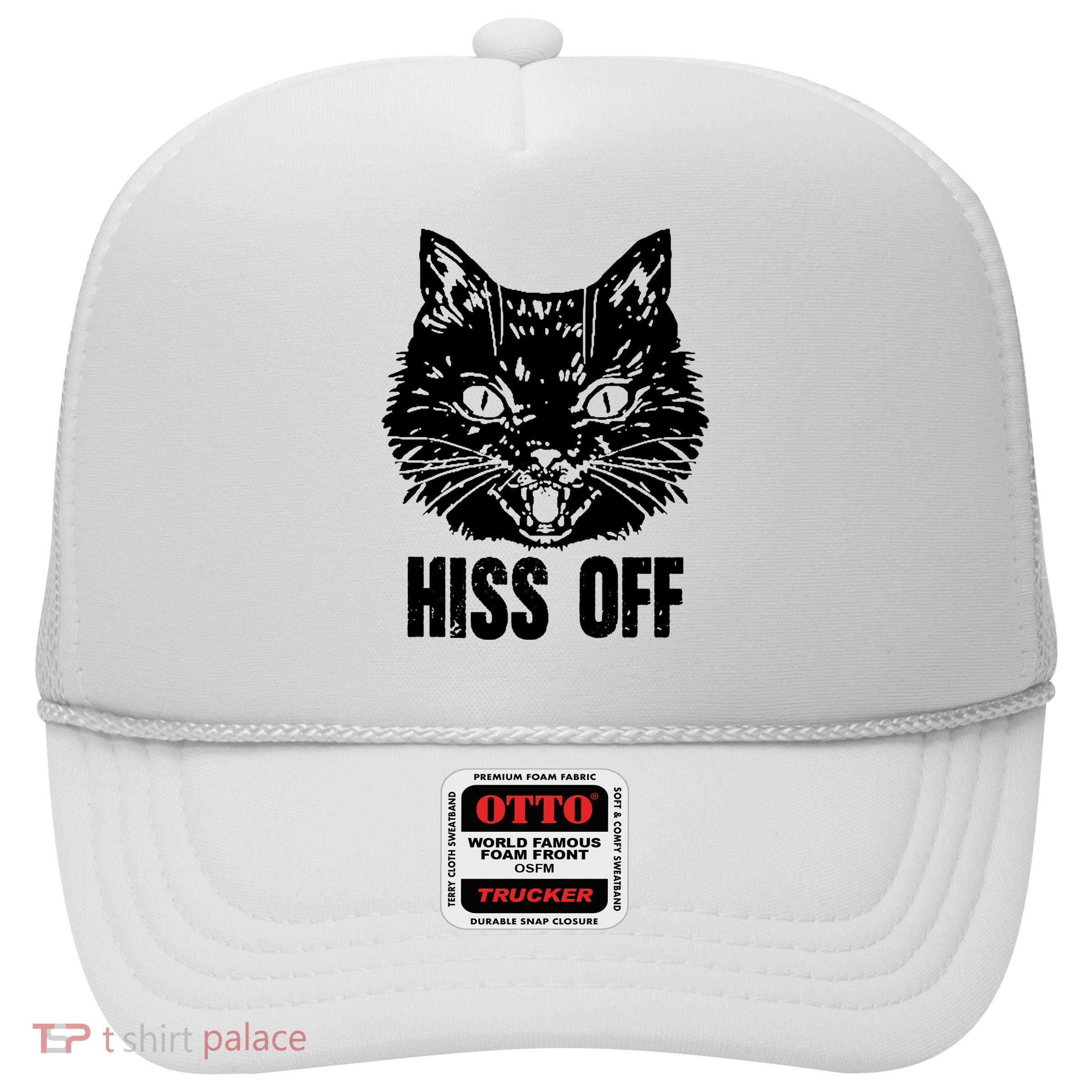Hiss Off Funny Cat Lover Gift Trucker Hat