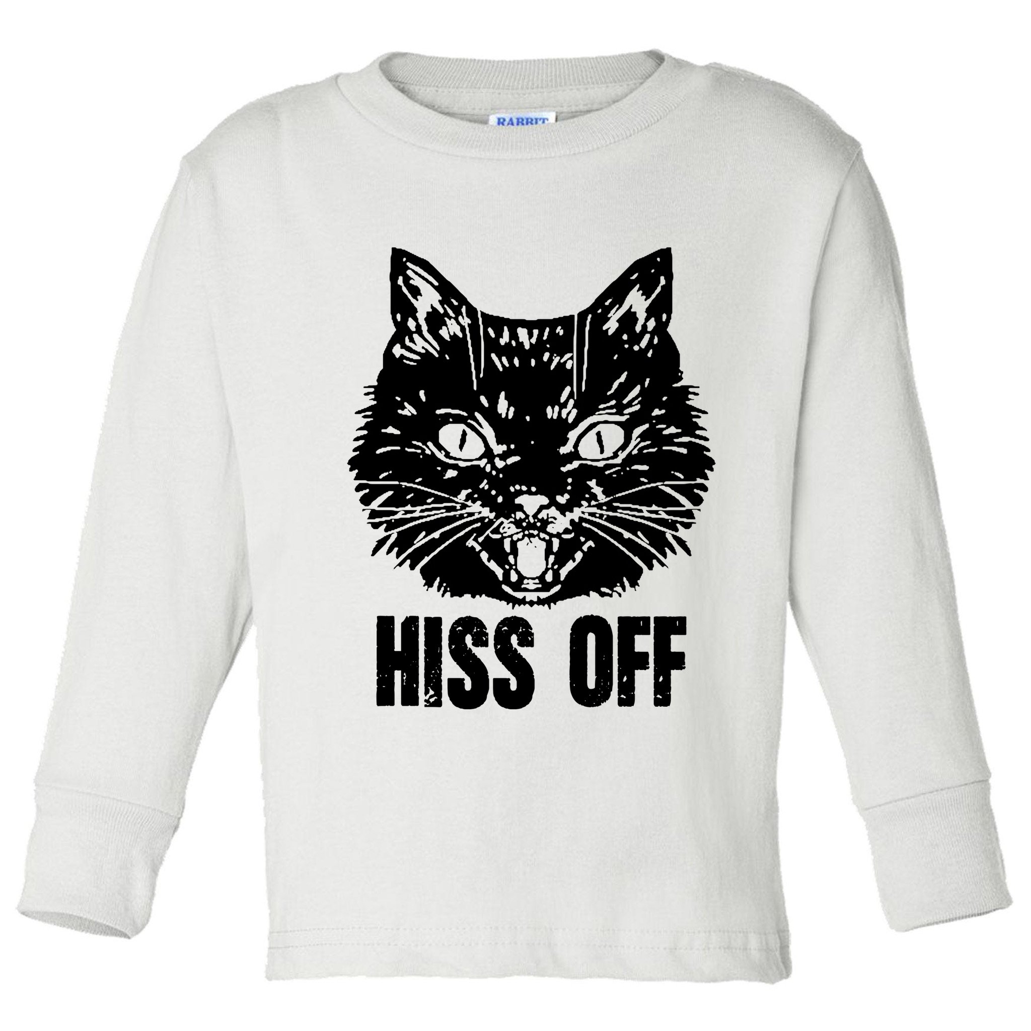 Hiss Off Funny Cat Lover Gift Toddler Long Sleeve Shirt