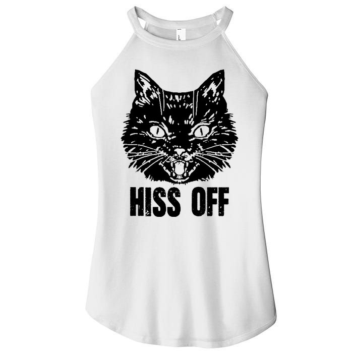 Hiss Off Funny Cat Lover Gift Women's Perfect Tri Rocker Tank