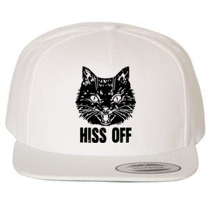 Hiss Off Funny Cat Lover Gift Wool Snapback Cap