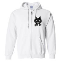 Hiss Off Funny Cat Lover Gift Full Zip Hoodie