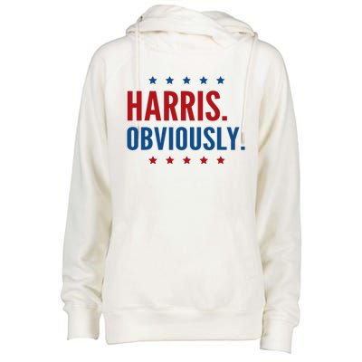 Harris Obviously For 2024 Womens Funnel Neck Pullover Hood