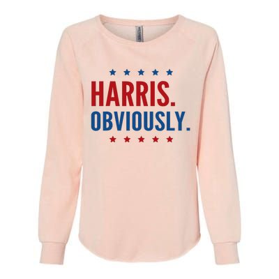 Harris Obviously For 2024 Womens California Wash Sweatshirt