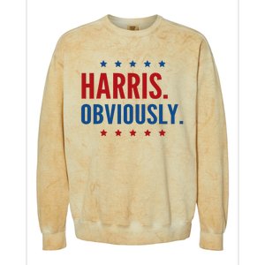 Harris Obviously For 2024 Colorblast Crewneck Sweatshirt