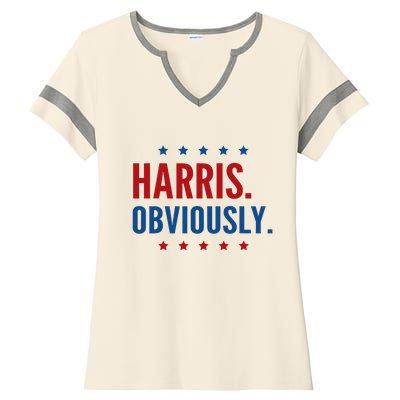 Harris Obviously For 2024 Ladies Halftime Notch Neck Tee