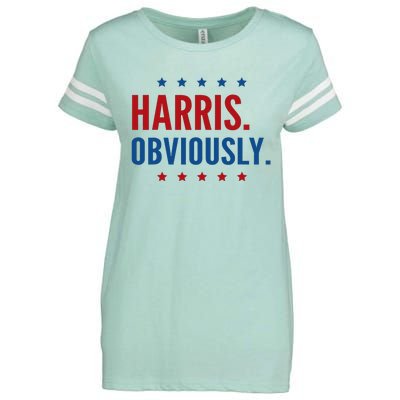 Harris Obviously For 2024 Enza Ladies Jersey Football T-Shirt