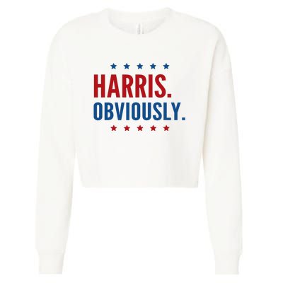 Harris Obviously For 2024 Cropped Pullover Crew