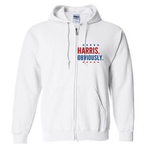 Harris Obviously For 2024 Full Zip Hoodie