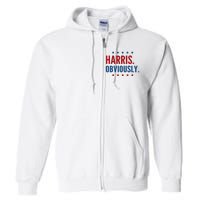 Harris Obviously For 2024 Full Zip Hoodie