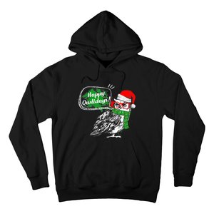 Happy Owlidays Funny Christmas Holidays Owl Lover Hoodie