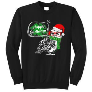 Happy Owlidays Funny Christmas Holidays Owl Lover Sweatshirt