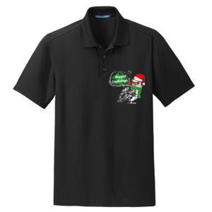 Happy Owlidays Funny Christmas Holidays Owl Lover Dry Zone Grid Polo