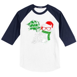 Happy Owlidays Funny Christmas Holidays Owl Lover Baseball Sleeve Shirt