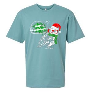 Happy Owlidays Funny Christmas Holidays Owl Lover Sueded Cloud Jersey T-Shirt