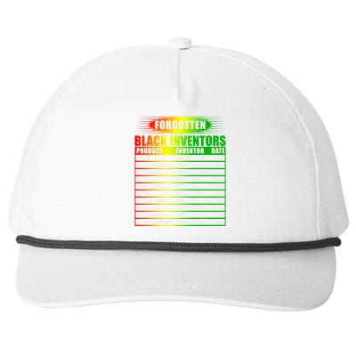 History Of Forgotten Black Inventors Black History Month Snapback Five-Panel Rope Hat