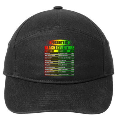 History Of Forgotten Black Inventors Black History Month 7-Panel Snapback Hat