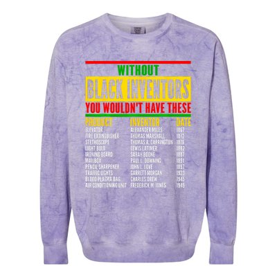 History Of Forgotten Black Inventors Black History Month Colorblast Crewneck Sweatshirt