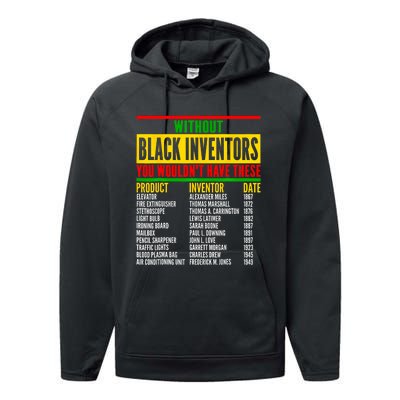 History Of Forgotten Black Inventors Black History Month Performance Fleece Hoodie