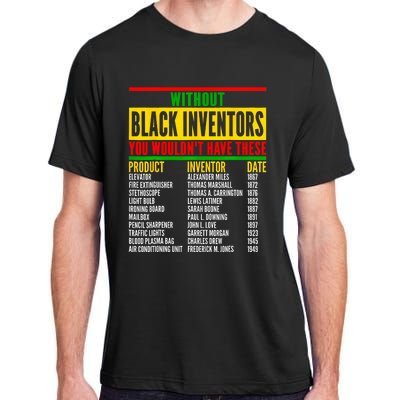 History Of Forgotten Black Inventors Black History Month Adult ChromaSoft Performance T-Shirt