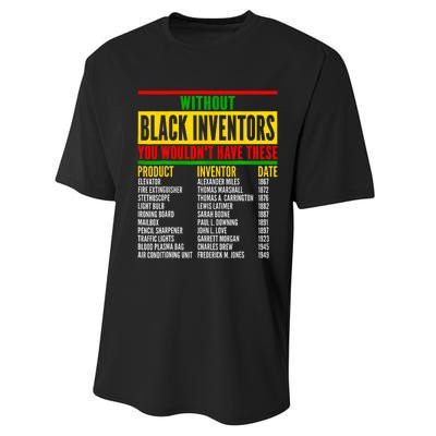 History Of Forgotten Black Inventors Black History Month Performance Sprint T-Shirt