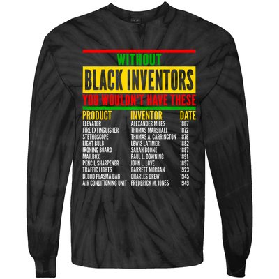 History Of Forgotten Black Inventors Black History Month Tie-Dye Long Sleeve Shirt