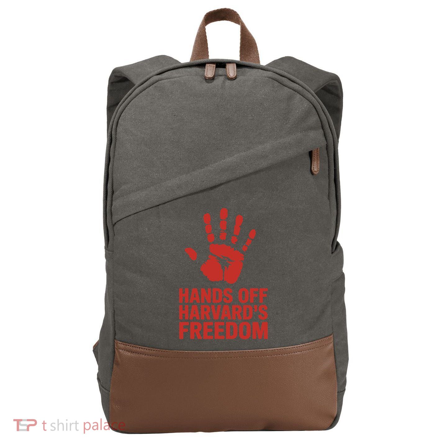 Hands Off Freedom Of Speech, Resist & Persist  Cotton Canvas Backpack