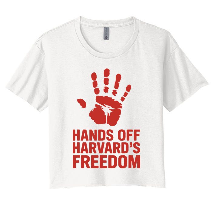Hands Off Freedom Of Speech, Resist & Persist  Women's Crop Top Tee