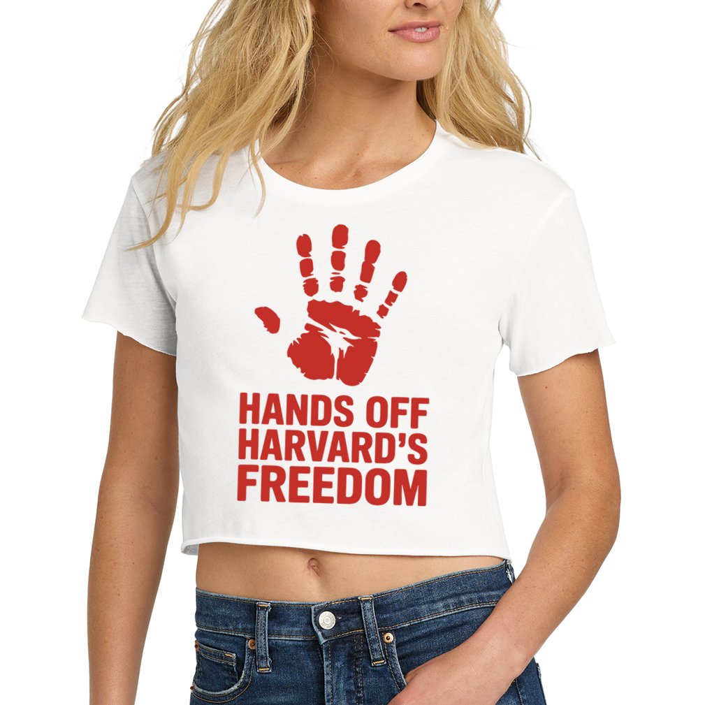Hands Off Freedom Of Speech, Resist & Persist  Women's Crop Top Tee