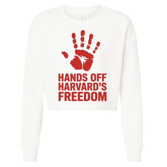 Hands Off Freedom Of Speech, Resist & Persist  Cropped Pullover Crew