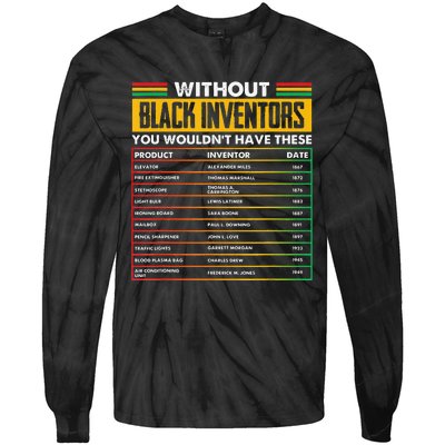 History Of Forgotten Black Inventors Black History Month Tie-Dye Long Sleeve Shirt