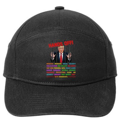 Hands Off Funny Trump In Prison Protest Activism Medicare 7-Panel Snapback Hat