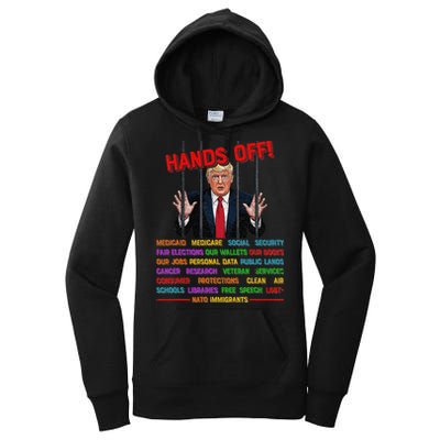 Hands Off Funny Trump In Prison Protest Activism Medicare Women's Pullover Hoodie