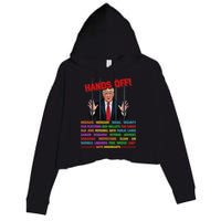 Hands Off Funny Trump In Prison Protest Activism Medicare Crop Fleece Hoodie