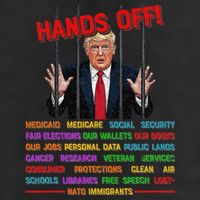 Hands Off Funny Trump In Prison Protest Activism Medicare Crop Fleece Hoodie