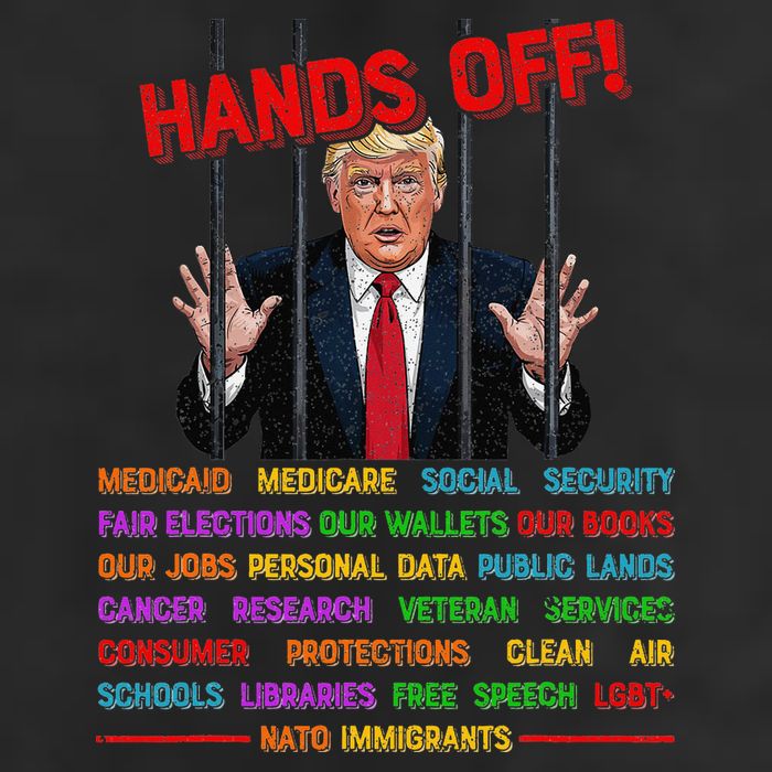 Hands Off Funny Trump In Prison Protest Activism Medicare Crop Fleece Hoodie