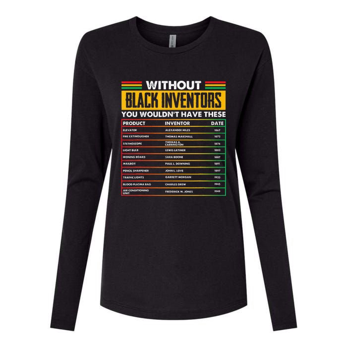 History Of Forgotten Black Inventors Black History Month Womens Cotton Relaxed Long Sleeve T-Shirt