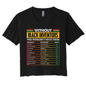 History Of Forgotten Black Inventors Black History Month Women's Crop Top Tee